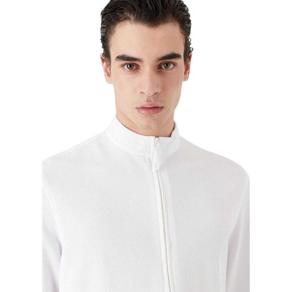Emporio Armani Mens Plain Cotton Shirt / White - Picture 3 of 5